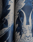 Wallpaper Hares in Hiding - Dark Denim