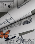 Wallpaper The butterfly effect - Dusty orange