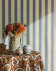 Wallpaper Jagged Stripe - Sky Blue