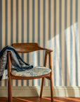 Wallpaper Jagged Stripe - Sky Blue
