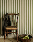 Wallpaper Jagged Stripe - Leaf Green