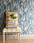 Wallpaper Hares in Hiding - Smokey Blue