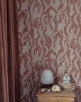 Wallpaper Hares in Hiding - Dusty Pink