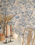 Wallpaper Herons - Washed Denim NEW COLOURWAY!