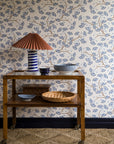 Wallpaper Ginkgo Garden - Faded Indigo