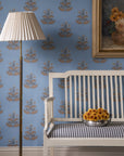 Wallpaper Floret - Dala blue