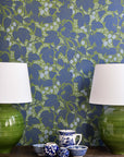 Wallpaper Hops and glory - Ivy green