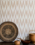 Wallpaper Ikat - Cinnamon