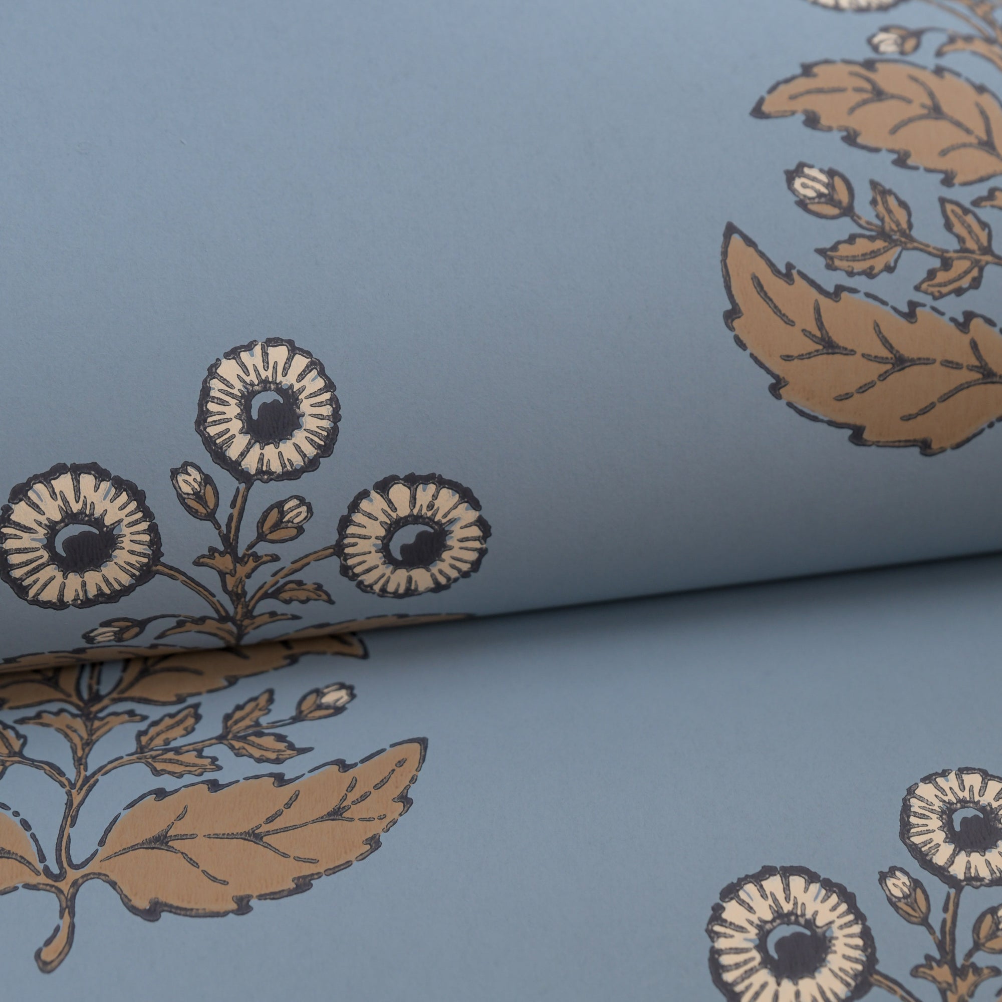 Wallpaper Floret - Dala blue