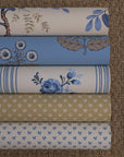 Wallpaper Tiny flower - Faded denim