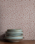 Wallpaper Flower shower - Dusty coral