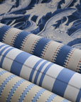 Wallpaper Stitched Stripe - Denim