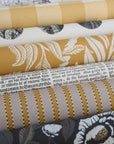 Wallpaper Stitched Stripe - Mustard