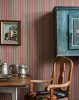 Wallpaper Stitched Stripe - Coral