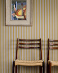 Wallpaper Stitched Stripe - Mustard