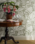 Wallpaper Cornucopia - Khaki green