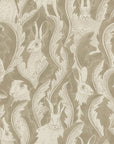 Wallpaper Hares in hiding - Taupe