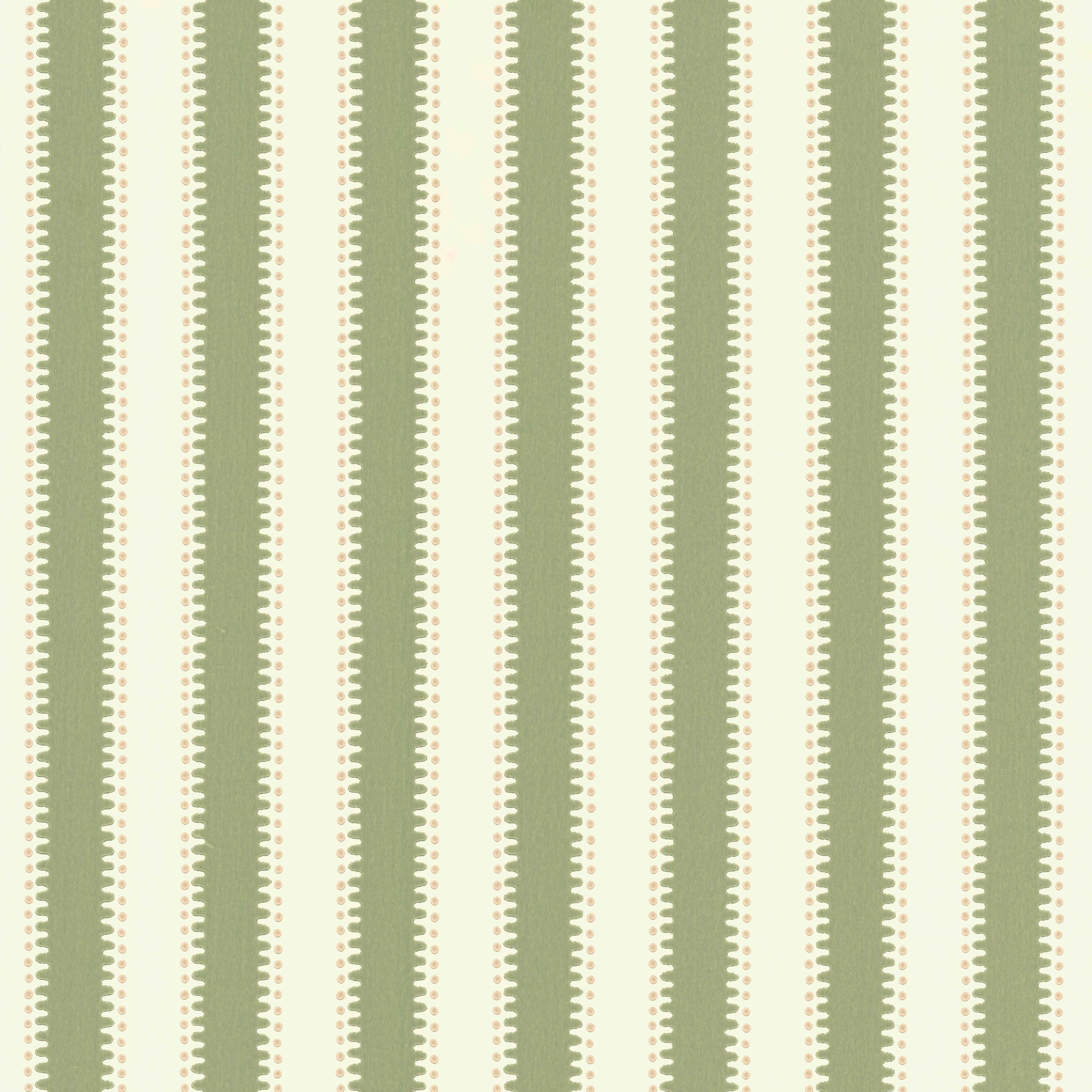 Wallpaper Jagged Stripe - Leaf Green 30-45 – Långelid Von Brömssen