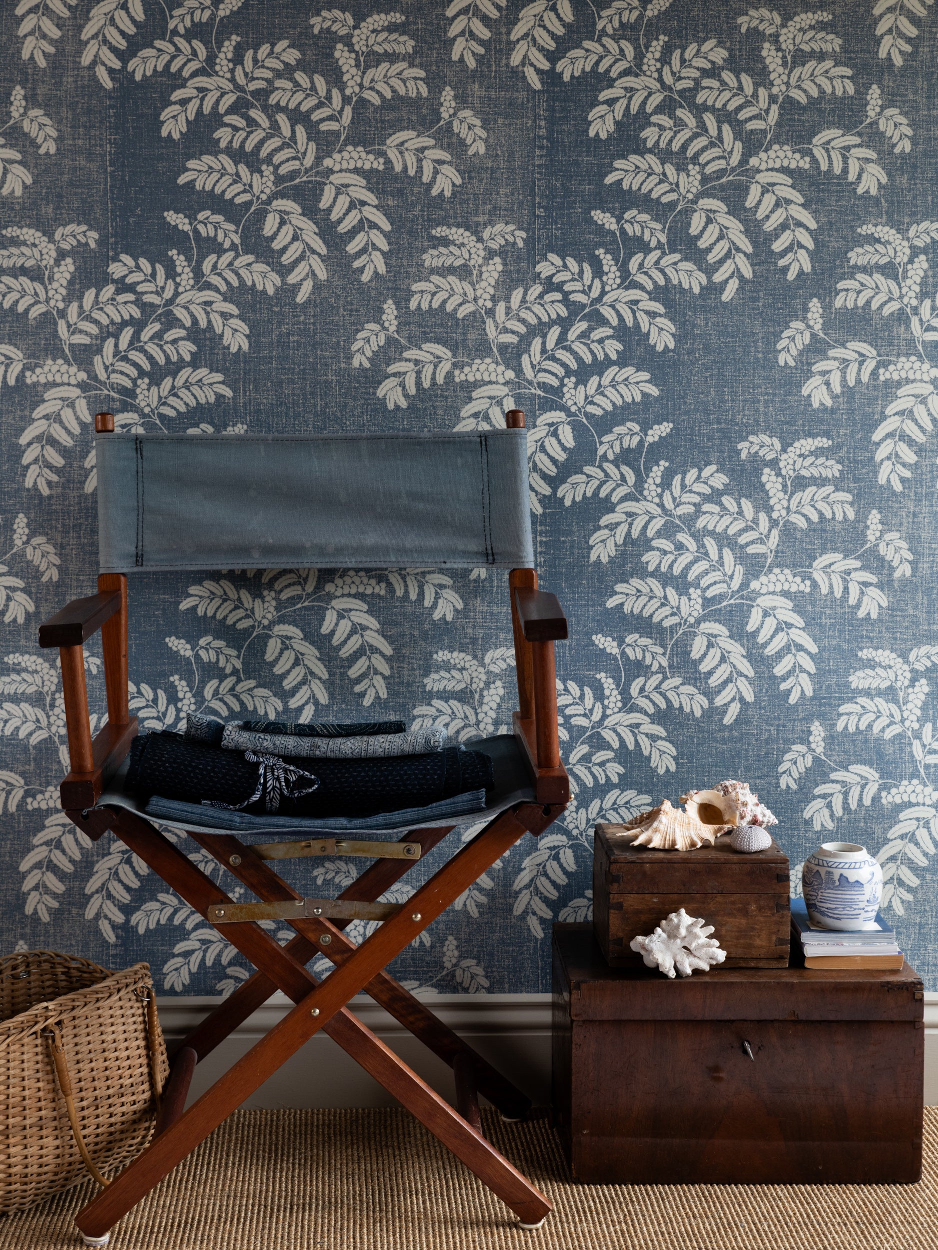 COMING SOON Wallpaper Acacia - Jeans Blue 53-44