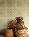 COMING SOON Wallpaper Trellis - Dusty Lemon 52-67
