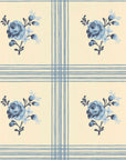 Wallpaper Rose - Delft blue